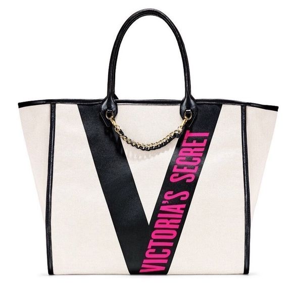 Victoria's Secret Handbags - ▪️Victoria’s Secret Ribbon Logo City Tote
